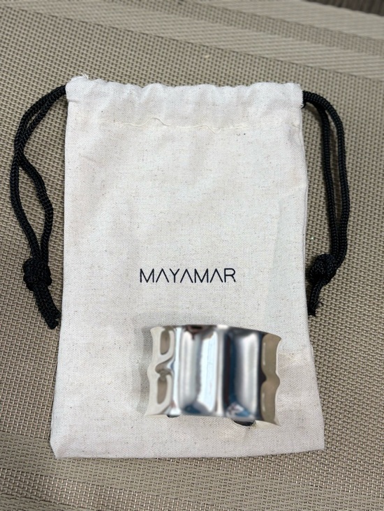 Jewelry - MAYAMAR Silver Wavy Metal Cuff Bracelet